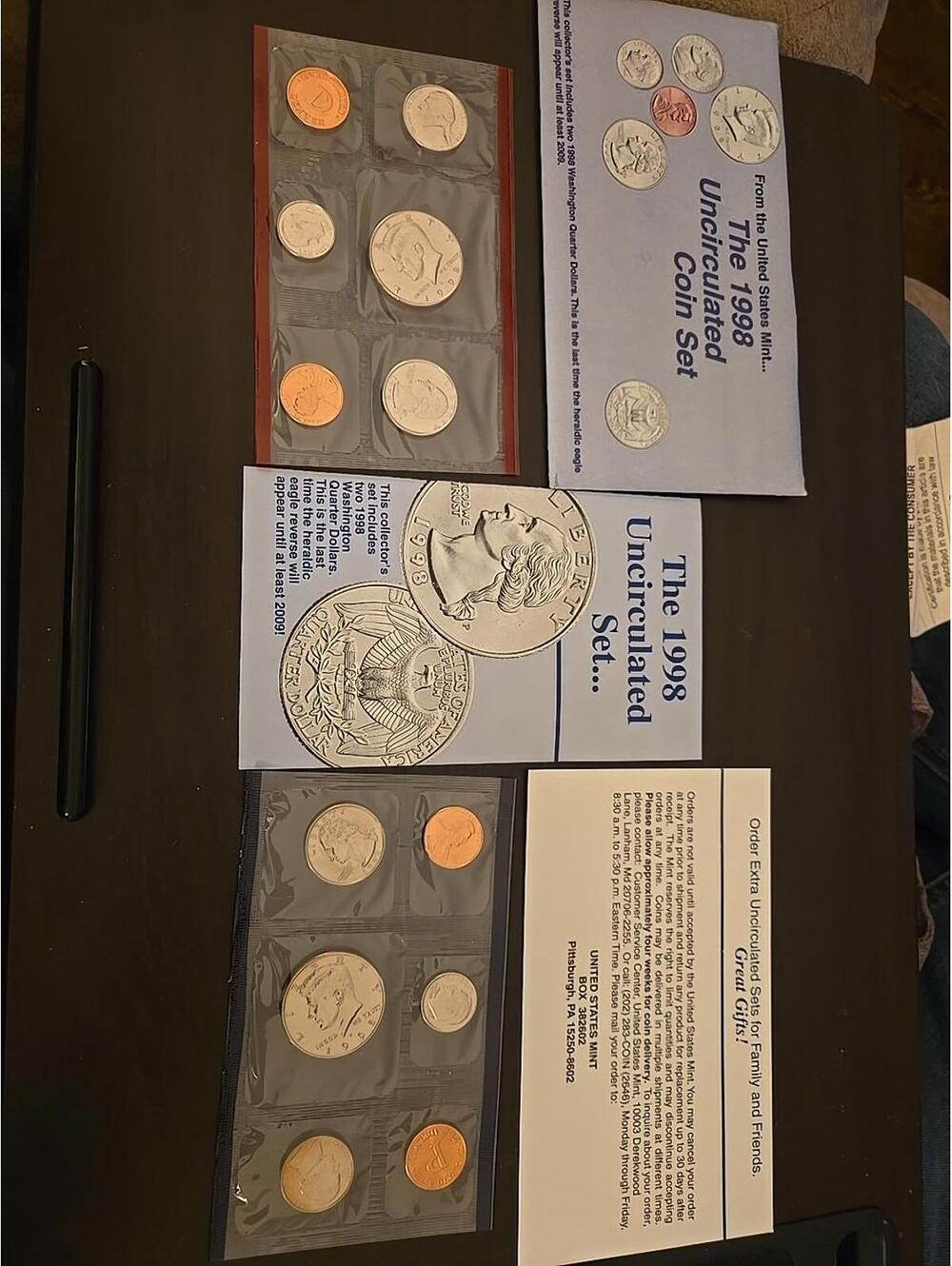 1998 Uncirculated Coin Set U.S Mint Original Government Packaging OGP